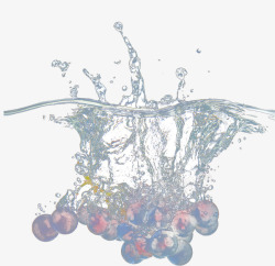 水中葡萄水中水果高清图片