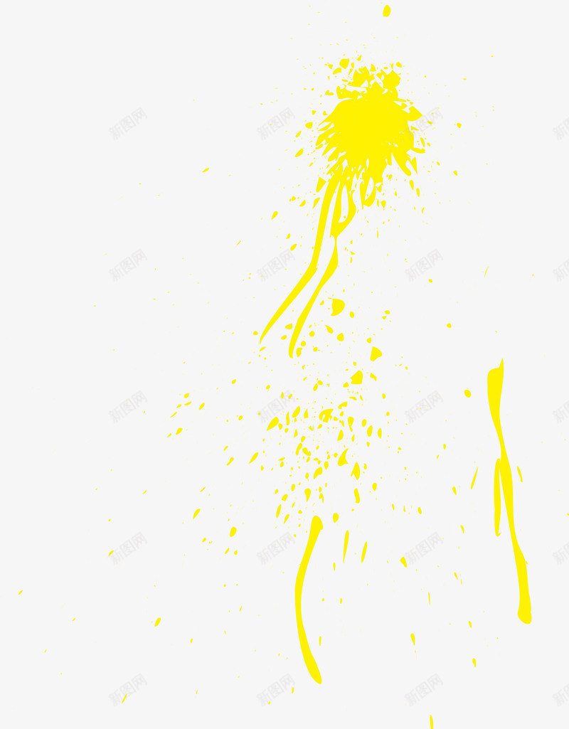 黄色清新墨迹png免抠素材_新图网 https://ixintu.com 水彩 清新图案 简约图案 绘画美术 装饰图案 颜料 黄色墨迹