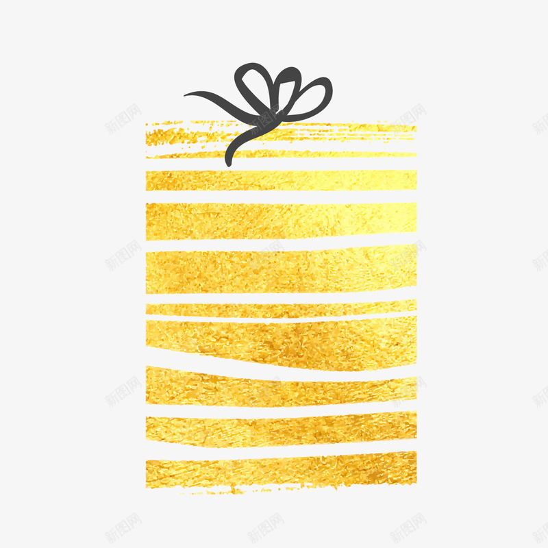 金色礼物盒png免抠素材_新图网 https://ixintu.com 活动装饰 礼物盒 背景装饰 金色礼品盒