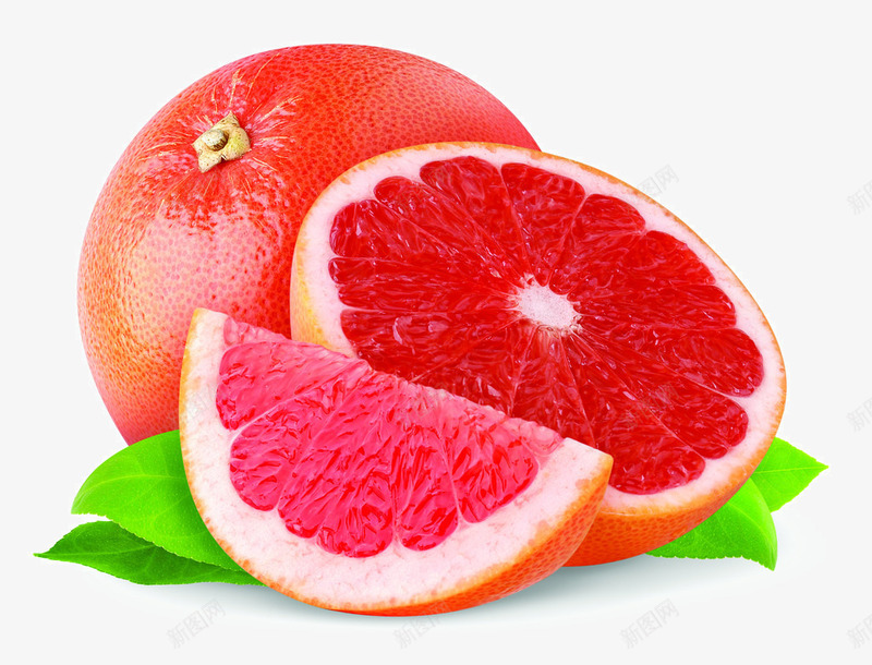 水果png免抠素材_新图网 https://ixintu.com 切开的水果 新鲜蔬果 柚子 红 红色西柚 美食