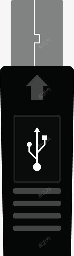 卡通usb插线头矢量图图标ai_新图网 https://ixintu.com usb usb图标 usb移动储存设备 usb设备 传输 传输工具 按钮图标 接头 接线头 标志图标 线头 细线图标 转接头 闪存 矢量图