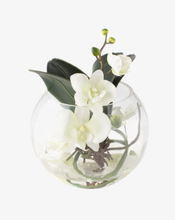 白色软装装饰玻璃花瓶素材