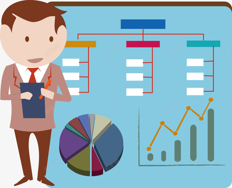 卡通商务人物元素png免抠素材_新图网 https://ixintu.com PPT 业务分析 人物 信息图 卡通小人 商业 插画