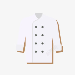 厨师上衣灰白色厨师上衣衣服矢量图高清图片