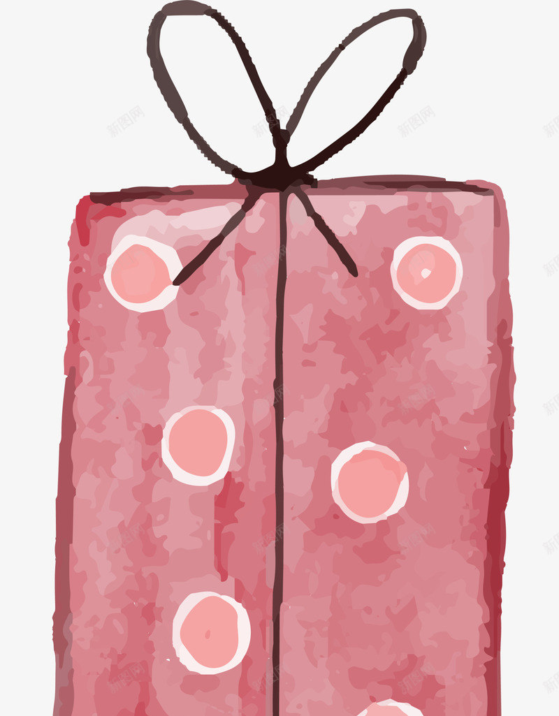 褐色水彩礼盒png免抠素材_新图网 https://ixintu.com 圣诞礼物 水彩礼物 生日礼物 礼品 节日礼物 装饰图案 褐色礼盒