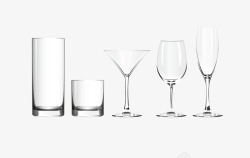 透明玻璃杯子矢量图素材
