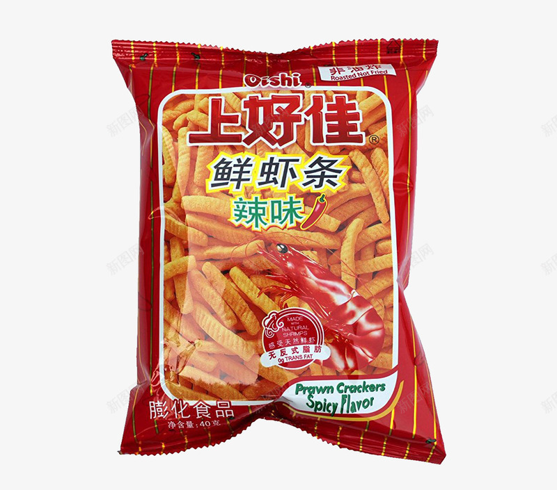 上好佳辣味鲜虾条png免抠素材_新图网 https://ixintu.com 上好佳 休闲 膨化食品 辣味 零食 食品小吃 鲜虾条