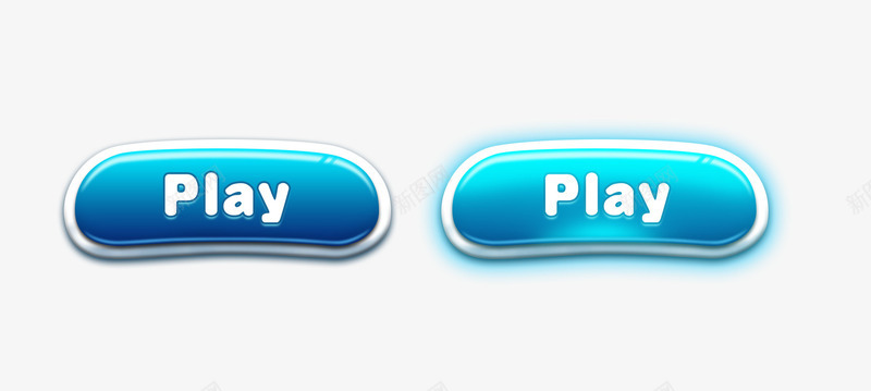 蓝色游戏play按钮png免抠素材_新图网 https://ixintu.com play按钮 游戏素材 玻璃质感 蓝色