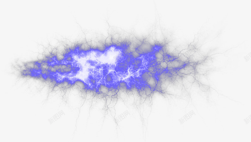 蓝色闪电png免抠素材_新图网 https://ixintu.com 亮光 光线 发光 蓝色 闪电 雷电
