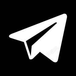 telegram电报社交黑色按钮图标高清图片