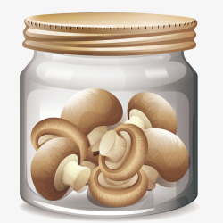 蘑菇罐素材