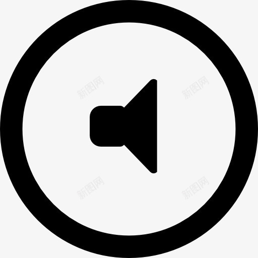 圆形按钮与音频小喇叭图标png_新图网 https://ixintu.com 圆卷2 圆形 圈 声音 扬声器 按钮 接口 符号 音响 音箱