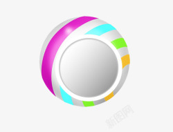 彩色科技圆形圆球素材