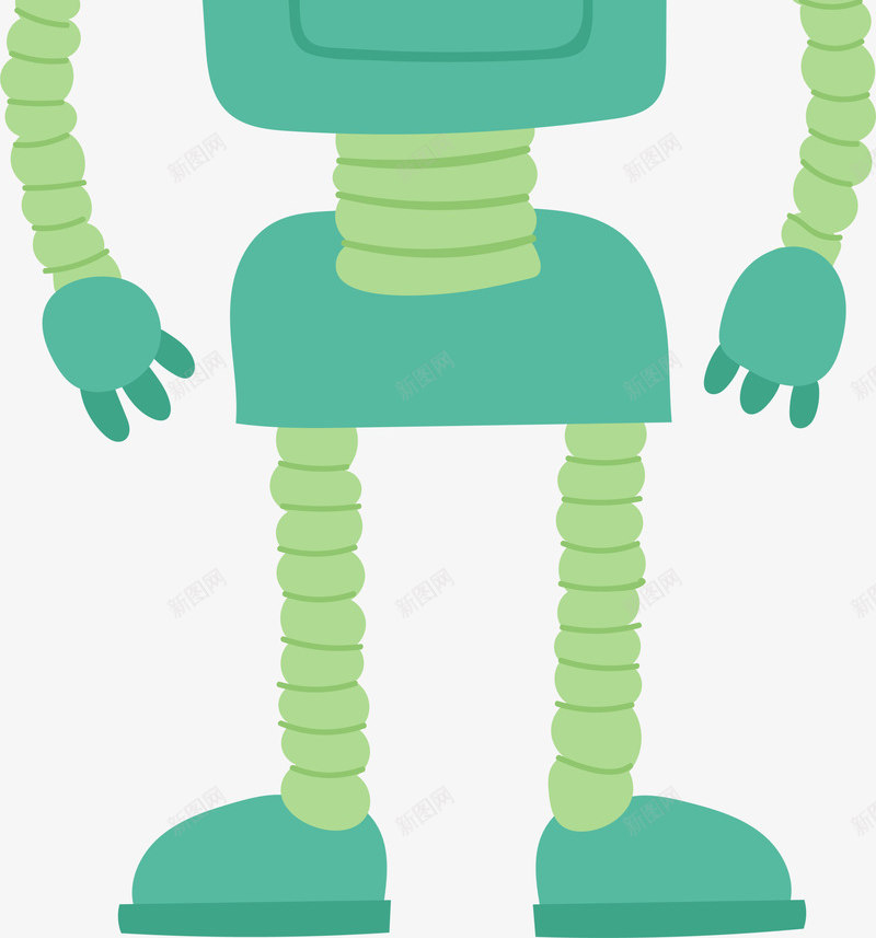 绿色微笑机器人png免抠素材_新图网 https://ixintu.com 智能科技 未来科技 机械 玩具机器人 绿色机器人