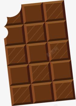咬一口巧克力被咬一口的巧克力矢量图高清图片
