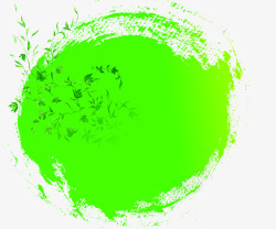 绿色艺术环保墨迹清新素材