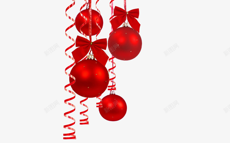 红色圣诞装饰圆球png免抠素材_新图网 https://ixintu.com 圆球 圣诞节 挂饰 红色 蝴蝶结 装饰