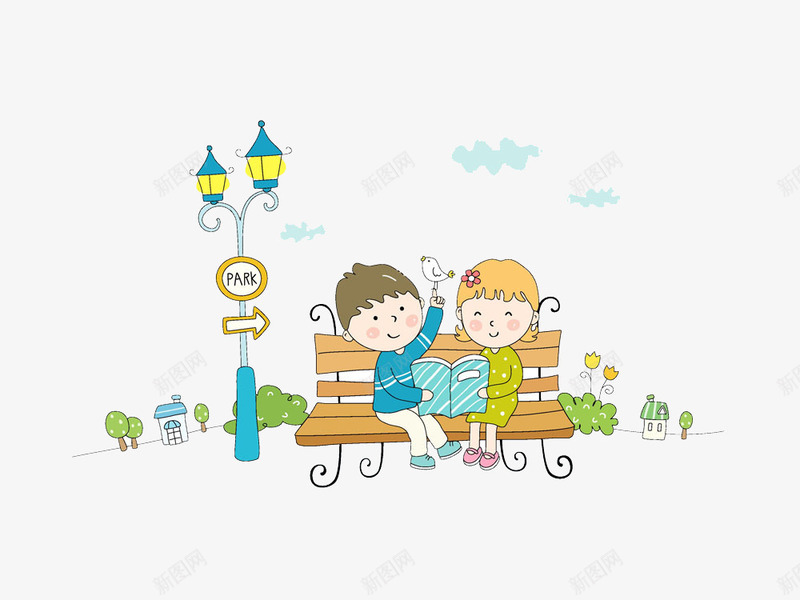 坐在长椅上的看书png免抠素材_新图网 https://ixintu.com 卡通人 卡通小人 坐在长椅上的看书 小人 高清免扣素材
