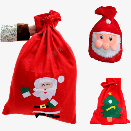 圣诞老人礼品袋png免抠素材_新图网 https://ixintu.com 圣诞老人礼品袋 圣诞节装饰 礼物袋
