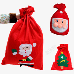 圣诞老人礼品袋圣诞老人礼品袋高清图片