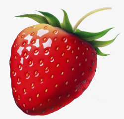 水果和天平秤立体插画手绘水果插图新鲜草莓立体插画高清图片