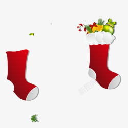 圣诞装饰袜子素材