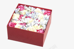 装满花的礼品盒素材