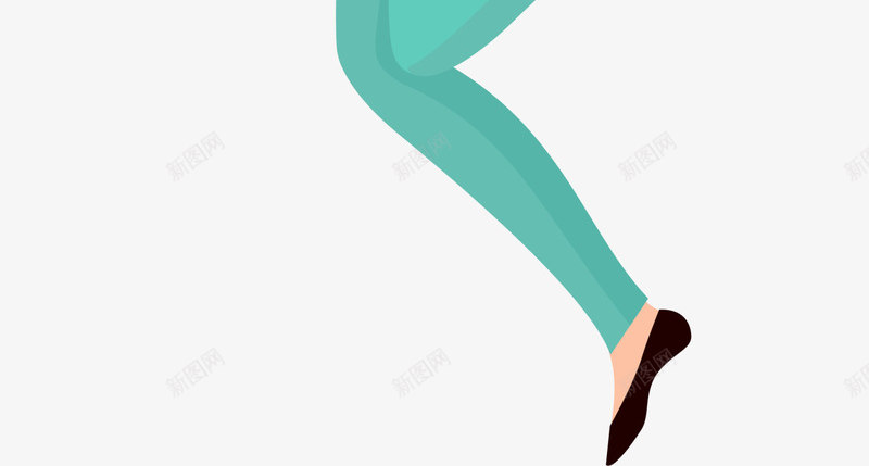 跳跃的美丽女人插画png免抠素材_新图网 https://ixintu.com 人物插画 女人插画 绿色衣服 美丽女人 跳跃的女人 长发女人