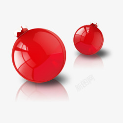红色玻璃球素材