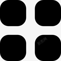 形状按键四黑色按钮键盘圆形广场图标高清图片