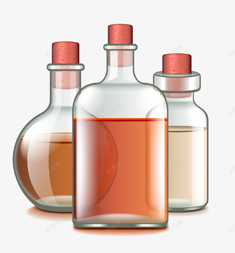 玻璃瓶中的液体psd免抠素材_新图网 https://ixintu.com PNG图片 液体 玻璃瓶 玻璃瓶中的液体 瓶子