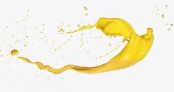 黄色油漆色飞溅黄色油漆高清图片