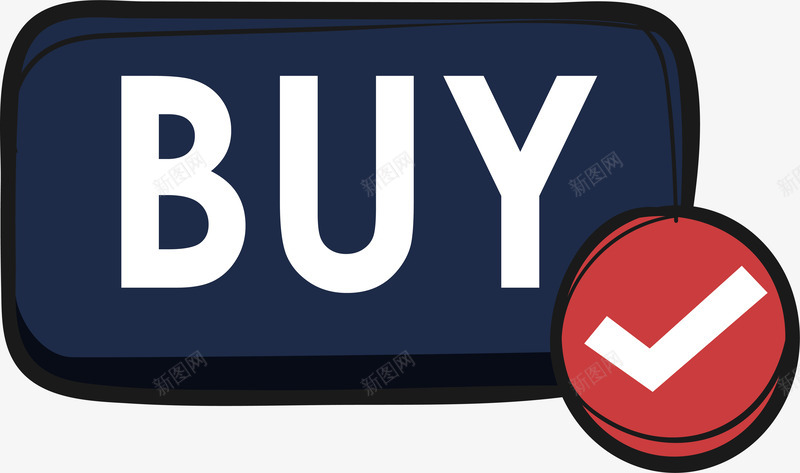 点击购买按钮图标png_新图网 https://ixintu.com BUY 手绘按钮 按钮 点击购买 矢量png 蓝色按钮 购物英文