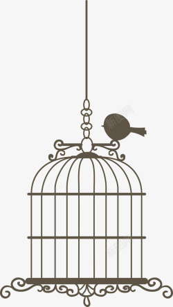欧式鸟笼现代鸟笼玻璃鸟笼矢量图高清图片