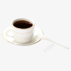 黄色咖啡杯咖啡杯装姜母茶高清图片