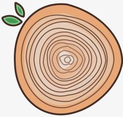 圆形新鲜的树木年轮矢量图素材