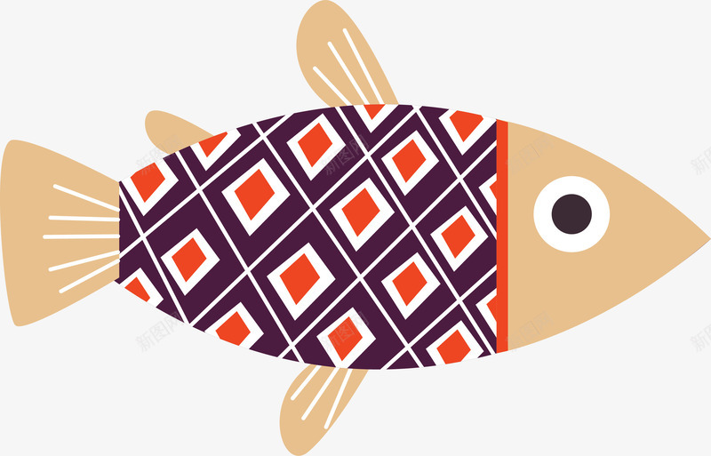 海洋小鱼png免抠素材_新图网 https://ixintu.com 免抠图 动物 卡通有趣 扁平化 手绘花纹 矢量图案