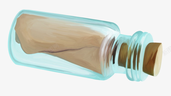 一个漂流瓶png免抠素材_新图网 https://ixintu.com 一个 卡通 手绘 木塞 漂流瓶 玻璃 简图 纸卷