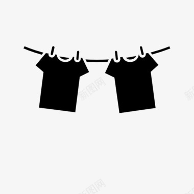 黑色扁平衣服图标图标