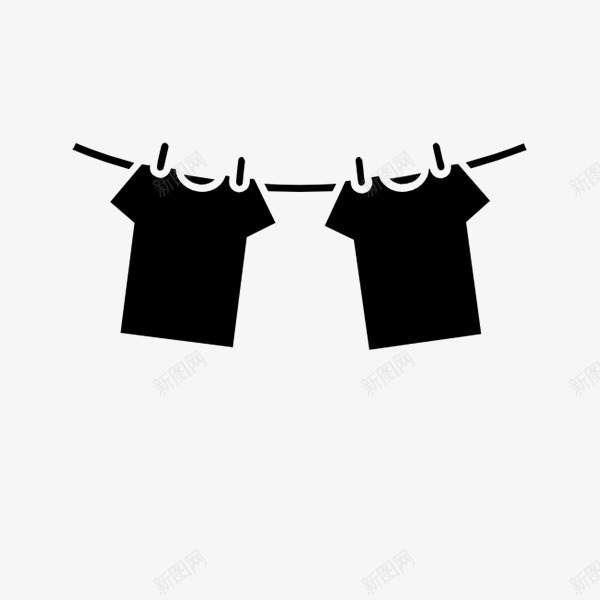 黑色扁平衣服图标png_新图网 https://ixintu.com 图标 扁平 手绘 衣服 黑色