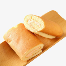 两个面包夹心瑞士卷面包高清图片