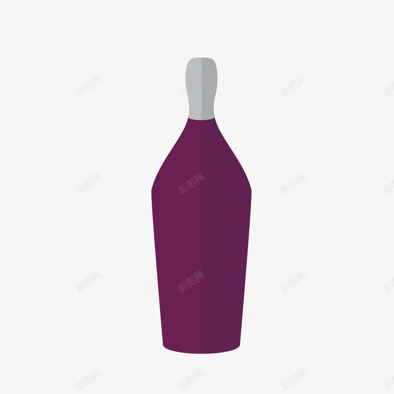 紫葡萄酒矢量图ai免抠素材_新图网 https://ixintu.com 紫色 紫葡萄酒矢量 葡萄酒 酒瓶 矢量图