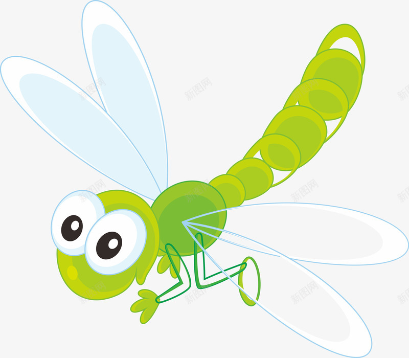 卡通蜻蜓png免抠素材_新图网 https://ixintu.com 卡通画 矢量装饰 翅膀 蜻蜓 装饰