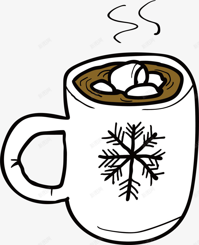 冬天热咖啡矢量图ai免抠素材_新图网 https://ixintu.com 冬天咖啡 咖啡 手绘风 热咖啡 白色杯子 矢量png 矢量图
