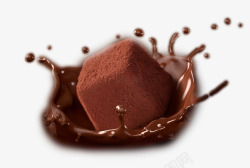 巧克力酱中的可可黑巧克力素材
