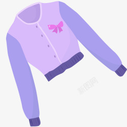 紫色长袖衣服素材
