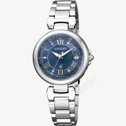 蓝色手表女表西铁城腕表素材