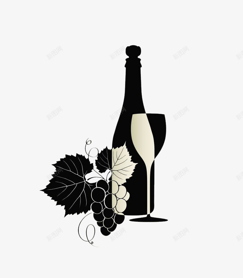 素描风格红酒葡萄酒图案png免抠素材_新图网 https://ixintu.com 图案 素描风格 红酒 红酒素描 葡萄酒 装饰
