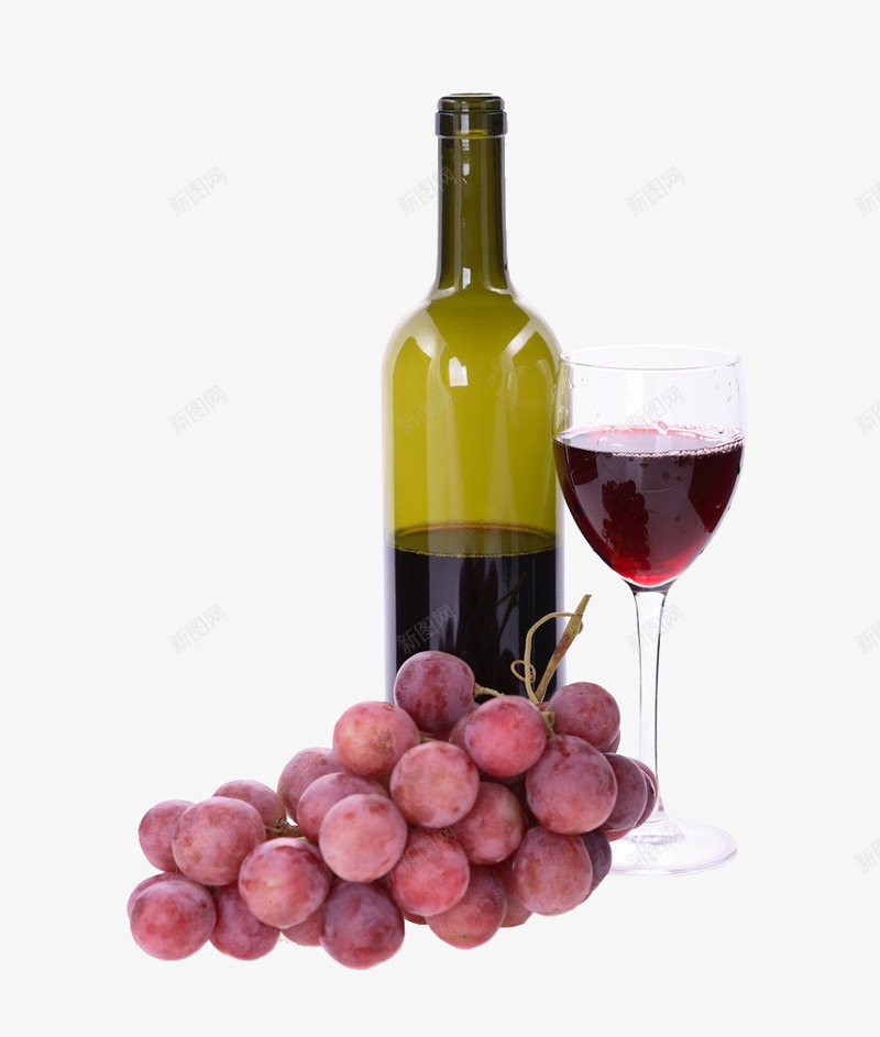 葡萄与葡萄酒元素png免抠素材_新图网 https://ixintu.com 水果 葡萄 葡萄酒 酒水