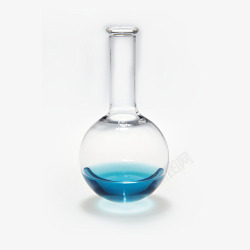蓝色液体烧瓶素材